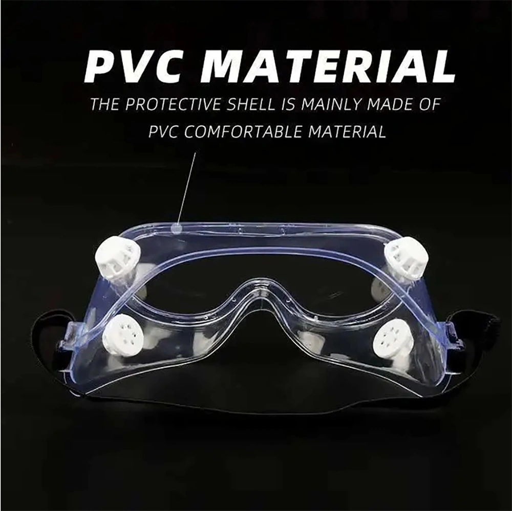 Laboratory Industrial Liquid Spatter White Indirect Breathing Hole Protective Glasses