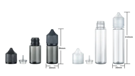 Kosmetische Verpackung, lange Düsenkappe, leere Kunststoff-Körper-Lotion-Flasche für Haustiere